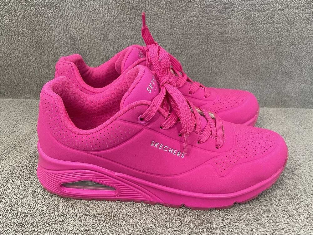 Sketchers Uno Night Shades Casual Hot Pink Womens Size 8.5 Sneakers
